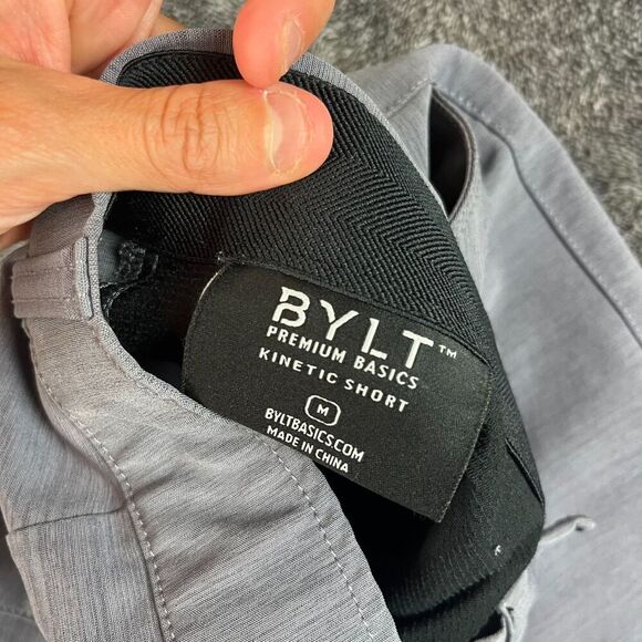 BYLT Kinetic Chino Shorts Heather Gray Men's M 9" Inseam Golf Hybrid - Picture 3 of 11